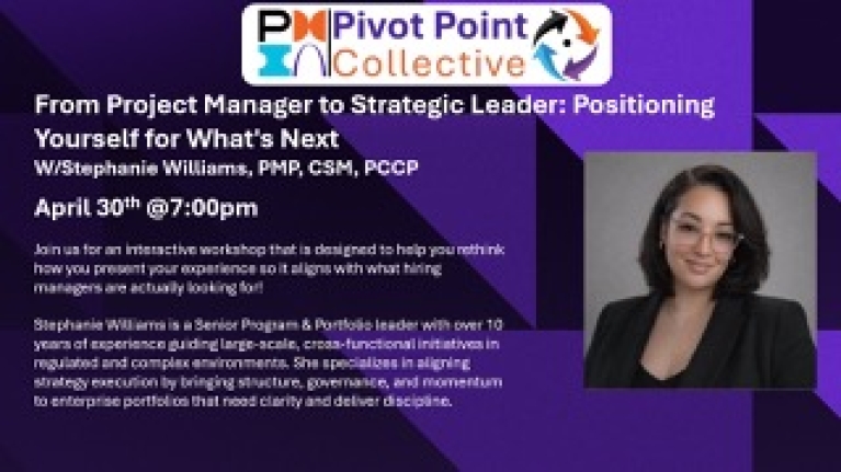 Pivot Point Collective: Career Transition Support for Project Professionals 4/30/26 (virtual)