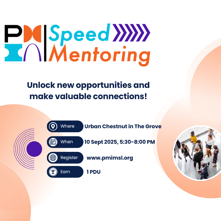 Connect. Learn. Grow. PMIMSL Speed Mentoring Night